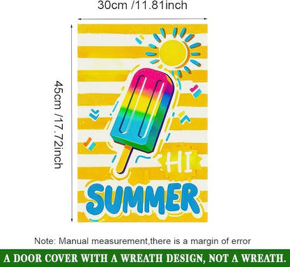 BlissYard Summer Garden Flags 12x18 Double Sided Summer Banner Beach Gardens Flag Bright Popsicle Sun Design Holiday Outside Decorations Yard Flags for Seasonal Decoration in Yard and Garden