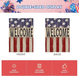 AVOIN colorlife Patriotic 4th of July House Flag 28x40 Inch Double Sided Outside, Memorial Day Retro American Stars and Stripes Welcome Yard Outdoor Decoration