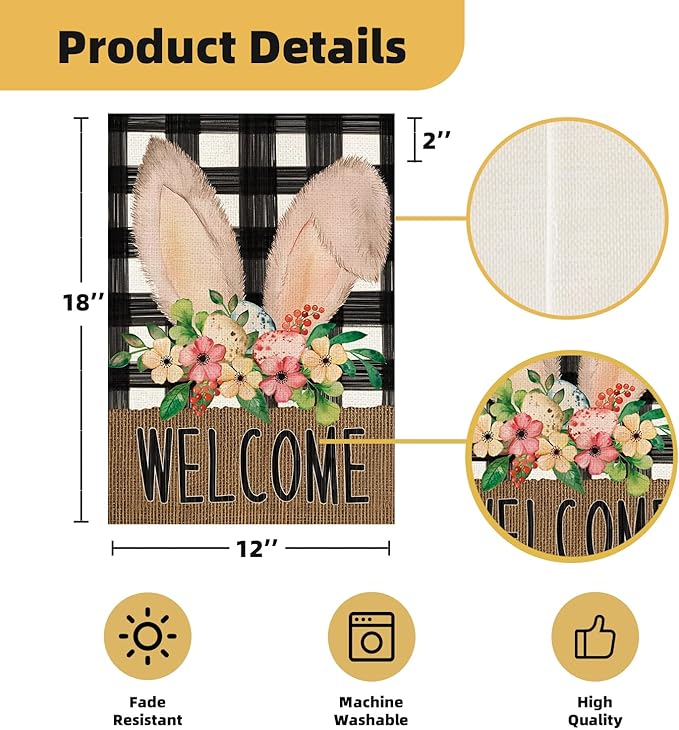 Seasonal Garden Flags for Outside, 12x18 Double Sided Yard Flags Outdoor Holiday Decor Set of 12 Small Burlap Welcome Garden Flags for All Seasons (Seasonal 01)