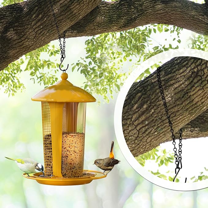 TAORISH 6 Pack 9.5 Inch Hanging Chain for Bird Feeders, Planters, Lanterns, Wind Chimes, Billboards, Chalkboards and Ornaments (Black)