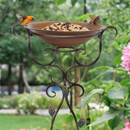 Wonder Solar Gazing Ball Stand Vintage Gazing Globe Stand Metal Gazing Globe Display Stands with Leaves for 8 to 10 Inches Gazing Globes Stand Holder for Outdoor Garden Lawn Yard