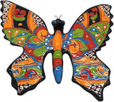 Wall Butterfly Medium Hand Painted Indoor Outdoor Multi Colored (Talavera)