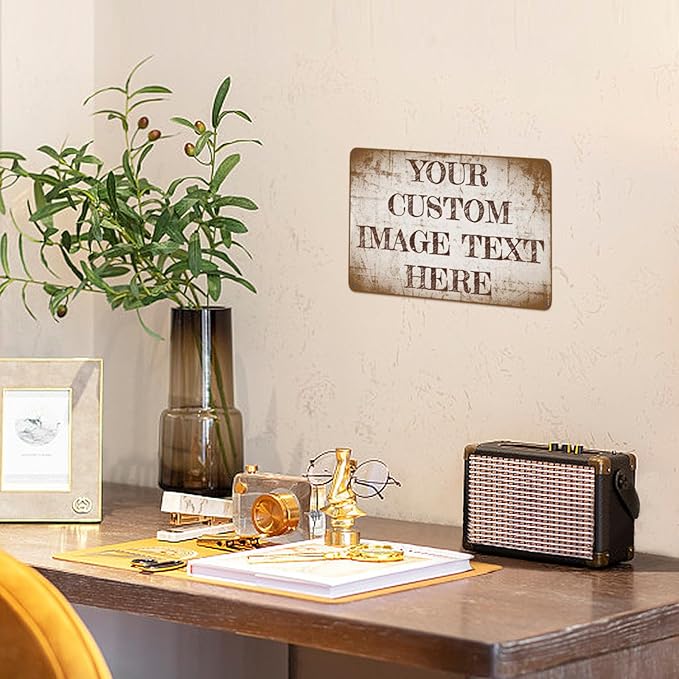 Custom Signs Outdoor Metal Sign Custom Signs For Office Businessd Personalized Retro Signs for Outdoor Indoor Home Vintage Delivery Signs, Road Signs, Parking Signs 6x8in