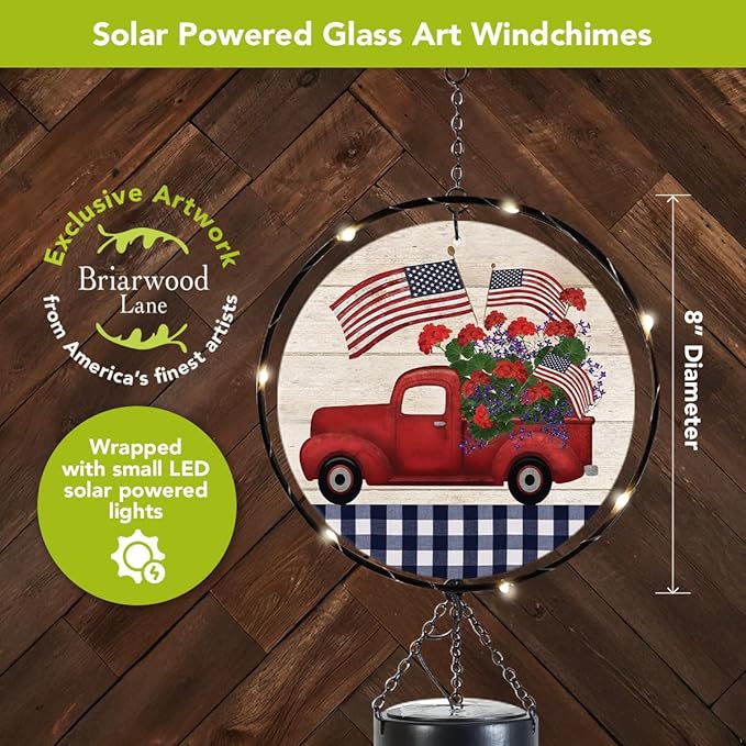 Briarwood Lane Stars and Stripes Truck Illuminated Wind Chime