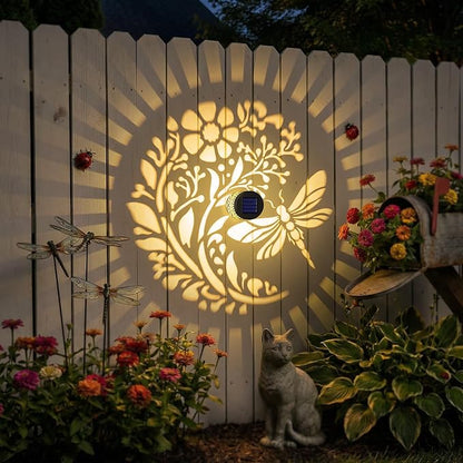 Gardsee Solar Fence Lights 6 Pack Solar Deck Lights Waterproof LED Solar Powered Step Light Wall Lights Outdoor Decorations Warm Yellow Light Decorative Lighting for Garden (Black 5)
