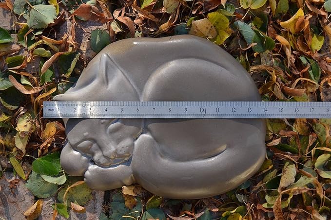 SvitMolds Concrete Mold DIY Cat Stepping Stone Mould Plaster Concrete Sleeping Cat Garden Path Patio or Yard Size14,6" x10,9 x1,6 S03