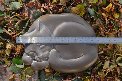 SvitMolds Concrete Mold DIY Cat Stepping Stone Mould Plaster Concrete Sleeping Cat Garden Path Patio or Yard Size14,6" x10,9 x1,6 S03