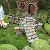 Treasure Gurus Miniature Cobblestone Rock Wall Fairy Garden Ornament Dollhouse Decor Accessory