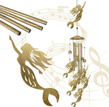 Mermaid Wind Chimes for Outside - Sympathy Wind Chime Gifts, Garden Metal Memorial Windchimes for Mom, Grandma, Yard, Porch, Garden Decor or Birthday Mother's Day Christmas Memorial Gift