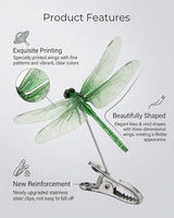 Dragon Fly Clips for Bugs Repellent, Outdoor Dragonfly Clips to Keep Bugs Away, Clip on Dragonfly Garden Decor Flying Butterflies Decorations Fake Flies Metal Dragon Moving Yard Ornaments Hat