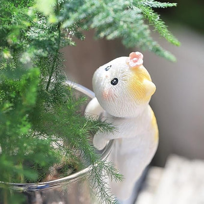 Miniature Hanging Cat Figurines Flower Pot and Vase Hugger Cute Resin Kitten Bonsai Terrarium Edge Decor Planter Pot Hanger Fairy Garden Ornaments