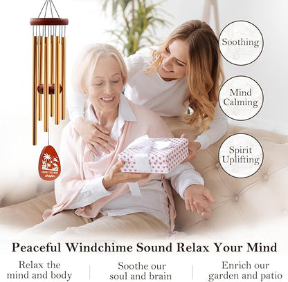 Retirement Wind Chimes - Retirement Gifts for Women, Retired Gifts for Men, Wind Chimes Gift for Woman Coworker Teacher Retired Party Decorations, 25.5" Windchimes