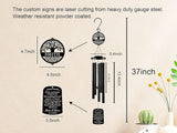 Personalized 37" Wind Chime Wedding Gift for Parents from Bride & Groom, Personalized Parents Wedding Thank You Gift, Custom Mother of Bride Present