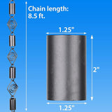 RainChains Pacific Diamond Rain Chain 8.5ft Black Aluminum Rain Chains for Gutters Heavy Rain Downspout Chains for Gutters Decorative.
