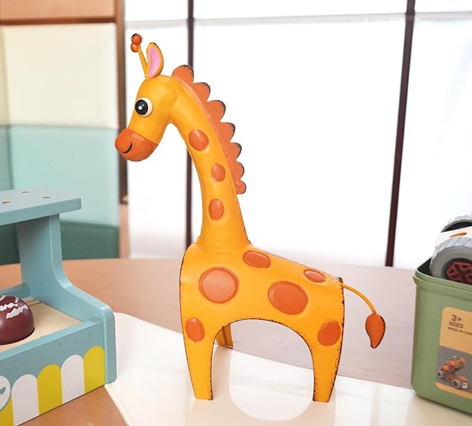 GIFTME 5 Metal Giraffe Garden Decor Outdoor Yard Decor for Patio, Flower Bed, or Indoor Shelf,Whimsical Safari-Inspired Outdoor Decor Accent