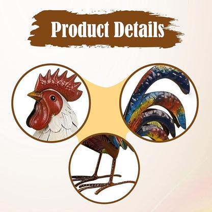 Metal Garden Statue Lawn Ornament Animal Sculpture Decorative