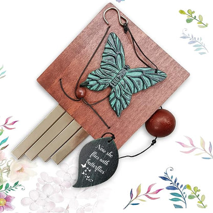 ASTARIN Memorial Custom Wind Chimes for Loss of Loved One, Wind Chimes for Patio Yard Decor, 24'' (condolences-10)