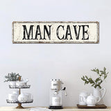 Madcolitote Personalized Man Cave Street Sign Vintage Man Cave Wood Signs Wall Art Rustic Wall Decorations for Living Room Home Decor for Home Man Cave Door Porch Garden Party 6x24in