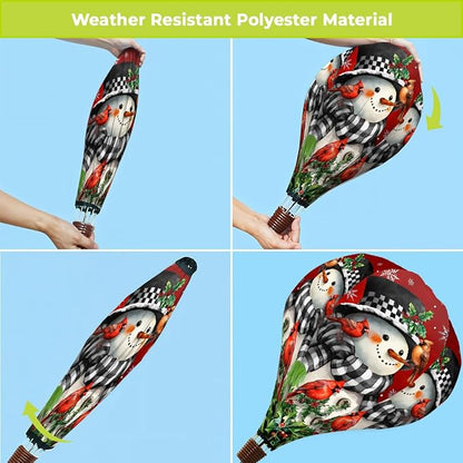 Briarwood Lane Snowman with Cardinals Hot Air Balloon Spinner