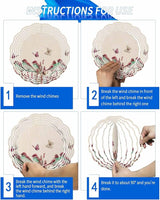 Stainless Steel Wind Spinner for Yard Garden Decoration, Red Bird Flower Floral Butterfly Vintage Summer Round Wind Sculpture Spinner 3D Crafts Hanging Ornaments for Indoor Outdoor, 8 Inch