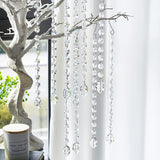 KANPURA 1ft 10pcs Horse Eye Crystals Garland, Hanging Chandelier Crystals Prism Beads Chain,Prisms Sun Catchers with Crystal for Christmas Window (Clear)