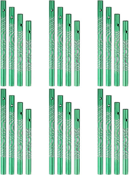 M METERXITY 24-Pack Wind Chime Tubes, 4 Sizes Aluminum Metal Wind Bell Empty Tubes for Outside/Adults Arts and Crafts/DIY [Green]