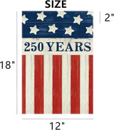 250 Years America Anniversary Garden Flag, Double-sided 250 YEARS Usa Flag Patriotic 4th of July Yard Sign for Outdoor Independence Day Decoration
