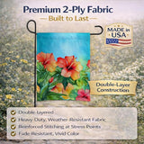 Caroline's Treasures Hawaii Hawaiian Hibiscus in Watercolor Garden Flag Mailbox Flag Decorative Yard Flag Banner Outside Patio Artwork Yard Flower Beds, Garden Size, Multicolor