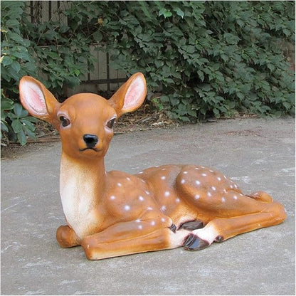 Garden Statue Animal Sculpture Outdoor Decor Gift Deer Statue Outdoor Garden Sculpture Home Decoration Animal Model Collection Ornaments Gifts 56 x 28 x 36CM