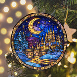 The City of Star Acrylic Suncatcher Stained Glass Effect Window Car Hanging Christmas Ornament Indoor Outdoor Decor Garden Sun Catcher Panel for Acrylic Suncatcher Lover for Women Mom Grandma