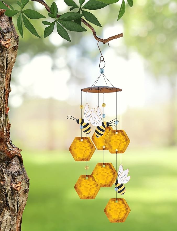 Sunset Vista Designs Country Garden Collection - Wind Chime, Honeybee Honeycomb