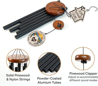 FLAGWIX House Warming Gifts New Home - Large Outdoor Wind Chimes for Outside 32 in - Windchimes Outdoors for Home Decor, Housewarming New Home Gift, New Home Gift Ideas, Wind Chime for Garden Decor