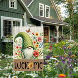 Gnome Garden Flags 12x18 Inch Double Sided Small Burlap Spring Summer Seasonal Holiday Wildflowers Home Outdoor Yard Lawn Welcome Buffalo Plaid Flag Decor