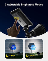 FALOVE Solar Spot Lights Outdoor Waterproof for Flag, Palm Tree, Pole, Sign, Statue, Mailbox, Bright LED Outside Landscape Flood Spotlights for Accent Uplighting Yard, Garden, House, Backyard, Patio