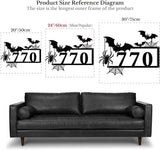 Personalized Gothic House Number metal Signs,Custom Address Number Metal Wall Art Decor,Black Plaques Outdoor wall Decorative Signage,Shed(8-30 Inches) (Spider C)