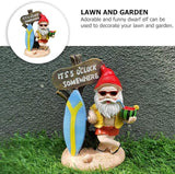 Garden Gnomes Outdoor Funny Statue - It's 5 O'Clock Somewhere Resin Decor, Weather-Resistant Humor Gift for Lawn, Patio, Yard, Indoor & Outdoor Use (5 O'Clock)