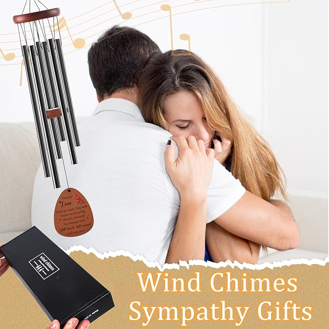 Cardinal Memorial Wind Chimes Gifts - Memorial Wind Chimes for Loss Loved One Loss Mom Dad Grandma Sisters Sympathy Bereavement Condolence Remembrance Funeral Gifts