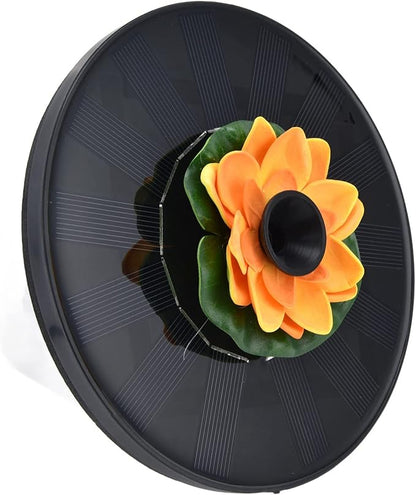 Solar Powered Fountain Water Pump, Floating Mini Solar Fountain with 4 Spray Styles, 16cm Diameter - Environmentally Friendly, Easy Setup, Ideal for Birdbaths Garden Ponds (Lotus 1)