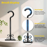 BOLITE Plant Hangers, 8 Inch Plant Hooks for Wall Indoor Outdoor, Metal Hooks for Hanging Hummingbird Feeders, Bird Feeders, Planters, Lanterns, Wind Chimes, 2 Pack, Black, Gifts for Women Men
