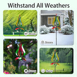 Stargarden Outdoor Wind Spinners, 13.7”Dia Metal Kinetic Wind Sculptures, Metal Yard Art Garden Decor(Multicolored)