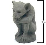 Sitting Gargoyle Statue (Set/2): Solid Durable Stone with Distressed Texture. Perfect Home Design & Sealed for Outdoor Use. Handcrafted USA. (Antique/Gray)