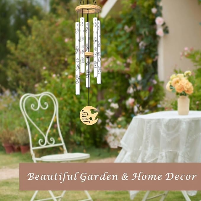 Bestie Gifts for Women, Best Friend Birthday Gifts, 32" Butterfly Daisy Modern Wind Chimes, Unique Friendship Gift for Birthday, Bestie Gift Ideas for Bestfriend BFF (for Bestie)