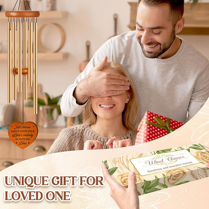 Gifts for Her Him Girlfriend Boyfriend, Anniversary Wedding Gift for Wife Husband, Romantic I Love You, Birthday, Christmas, Valentines Gifts for Couples Women Men, My Love Wind Chimes