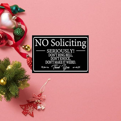Funny Dark Humor Beware Warning Sign, No Soliciting Wall Decor, Don’t Ring Bell Don’t Knock, Yard Garden Plaque Outdoor for Home Fence 8 X 12 Inches