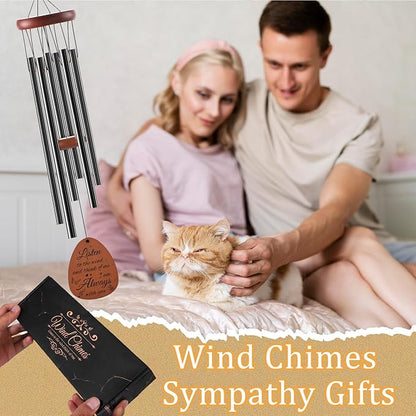 Cat Memorial Gifts for Loss of Cat - Luvsweets Pet Memorial Sympathy Wind Chimes Gifts for Cats Lovers Mum Owners, Pet Passing Away Bereavement Remembrance Gift, Garden Patio Porch Yard Decor