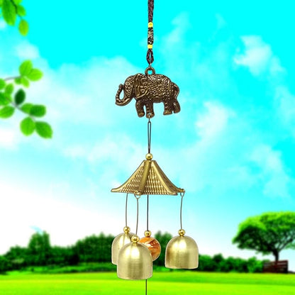 Honbay Vintage Feng Shui Wind Bell Lucky Wind Chime for Home or Garden Decoration (Elephant)