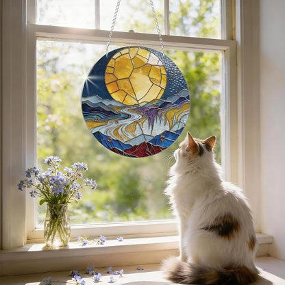 Artistic Acrylic Suncatcher, Indoor Window Wall Art, Hanging Acrylic for Windows, Door Decorations, Modern Home Decor, Housewarming Gift, Birthday Gift Idea for Women Men