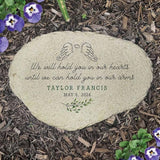 Personalized Miscarriage Memorial Garden Stone, Baby Miscarriage Gift, in Our Hearts with Wings Flat Garden Stone, Infant Loss Gift, Stillborn Gift