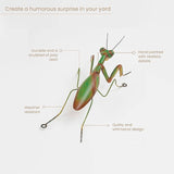 Bits and Pieces - Praying Mantis Tree Hanger - Whimsical Yard Decoration - Realistic Tree Sculpture - Weather-Resistant Garden Peeker Hugger for Outdoor and Landscape Décor - 12" x 5" x 3½"