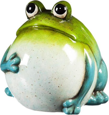 New Creative Evergreen Garden Portly Frog Ceramic Outdoor Figurine